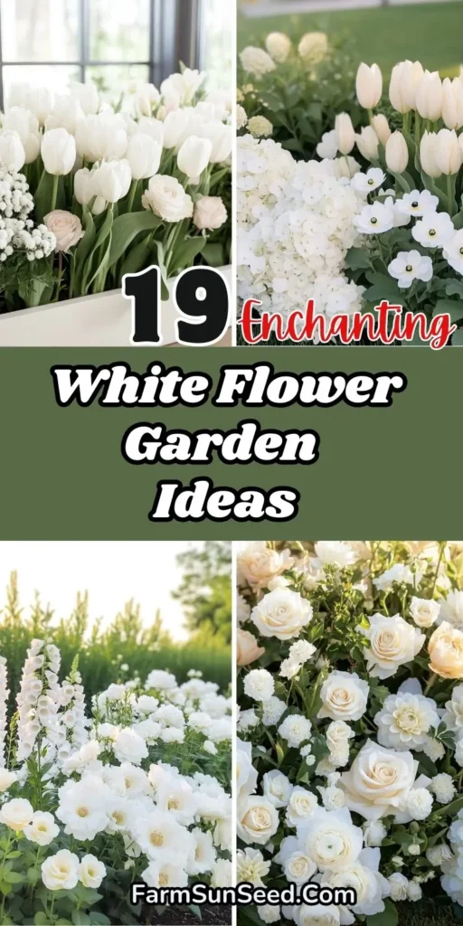 19 Enchanting White Flower Garden Ideas