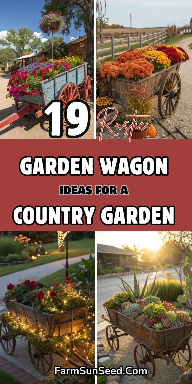 19 Rustic Garden Wagon Ideas For A Country Garden 19 Rustic Garden Wagon Ideas For A Country Garden