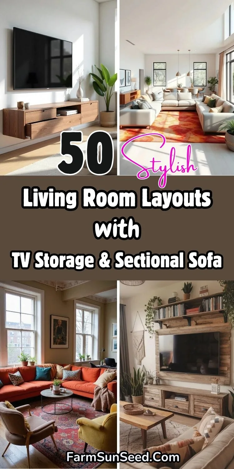 50 Stylish Living Room Design Ideas With TV Storage and Sectional Sofa 50 Stylish Living Room Design Ideas With TV Storage and Sectional Sofa