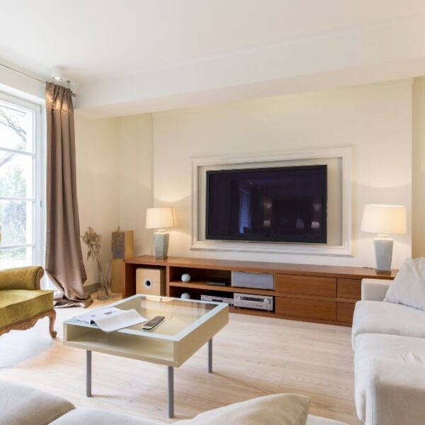 50 Stylish Living Room Design Ideas With TV Storage and Sectional Sofa