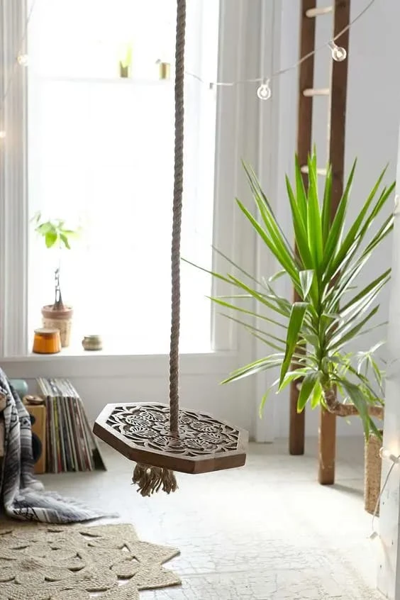 30 Trendy Living Room Design Ideas with an Indoor Swing - You Won't ...
