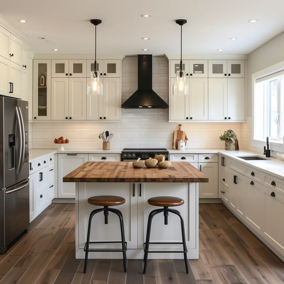 U-Shaped Rustic Kitchen Design: Cozy Charm Meets Functional Efficiency