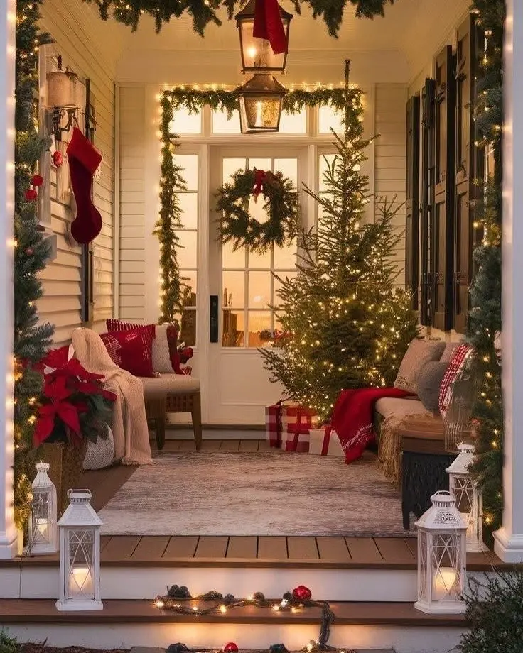 Cozy Front Porch Christmas Sanctuary
