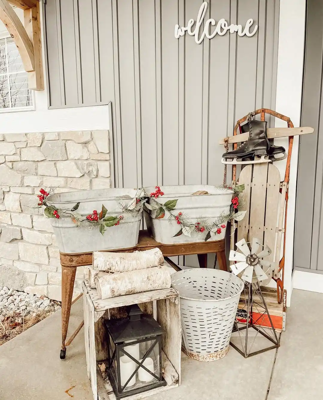 Santa's Candy Cane Workshop Lantern