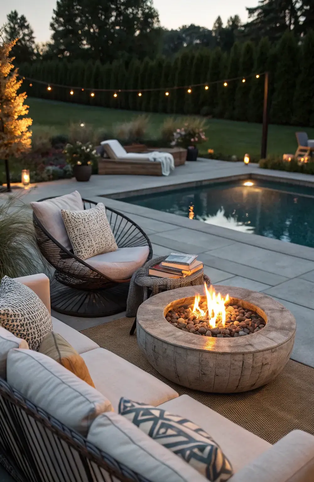 35 Sizzling Poolside Fire Pit Ideas to Ignite Your Backyard Oasis