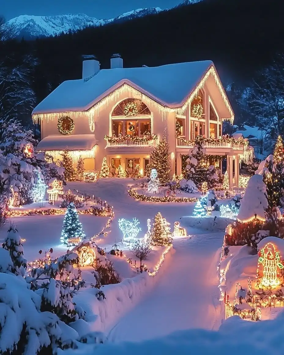 Spectacular Mountain Estate Christmas Wonderland