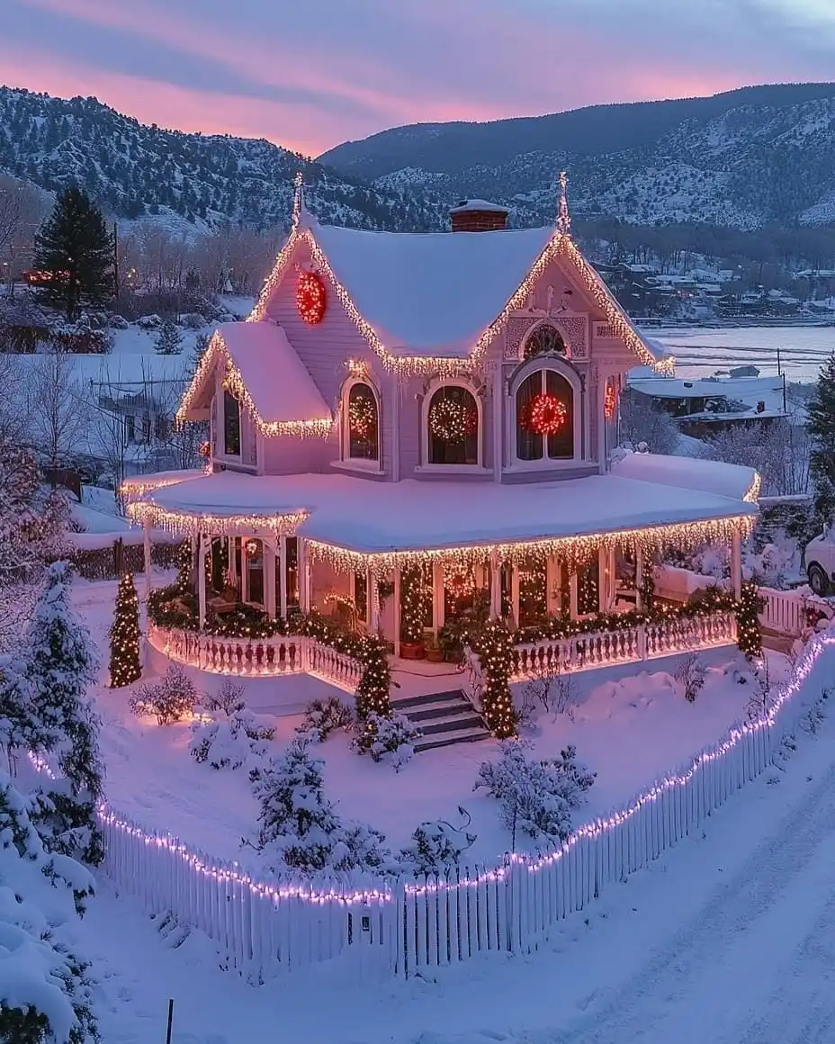 Victorian Christmas Fantasy at Sunset