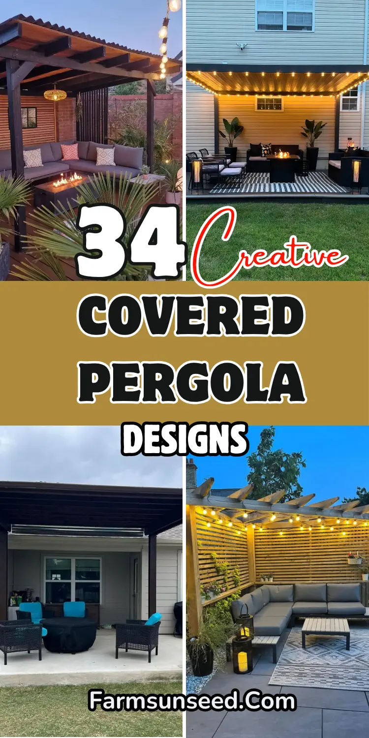 34 Creative Covered Pergola Designs That Add Style and Shelter to Your Space