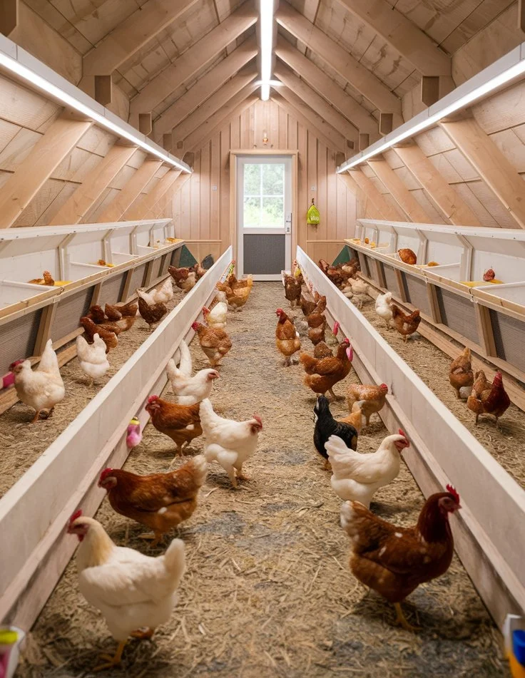 Simple Chicken Barn Functional Inside Chicken Coop Designs (30 Easy To Clean Interior Ideas)