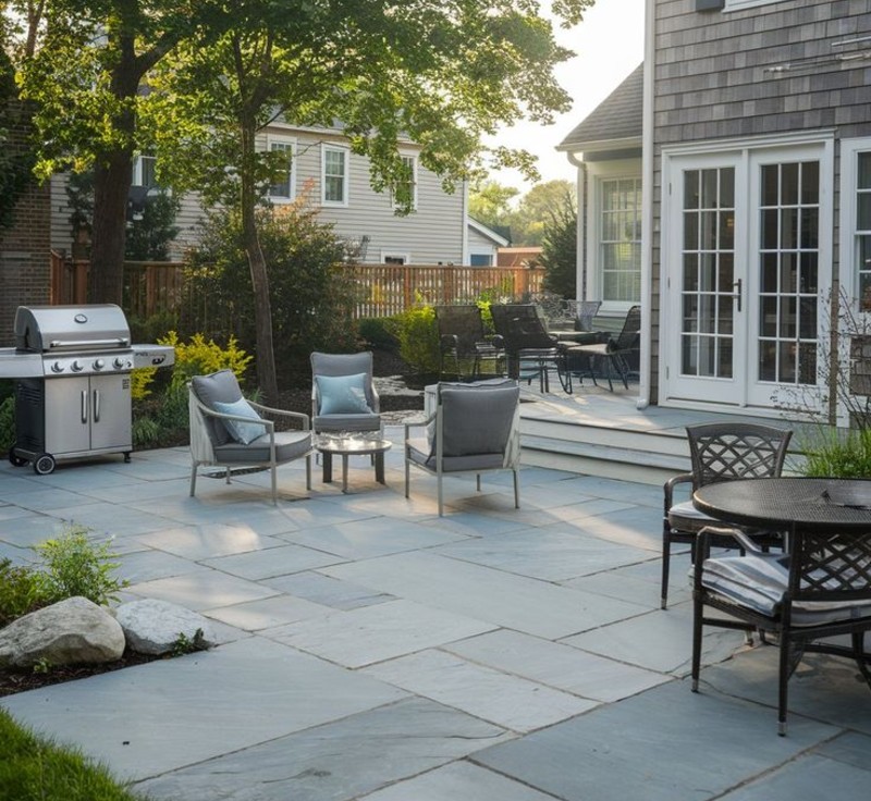 34 Modern &amp; Budget Friendly Flagstone Patio Ideas (With &amp; Without Fire ...