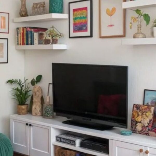 Bohemian Plant-Filled Media Console Styling (2)