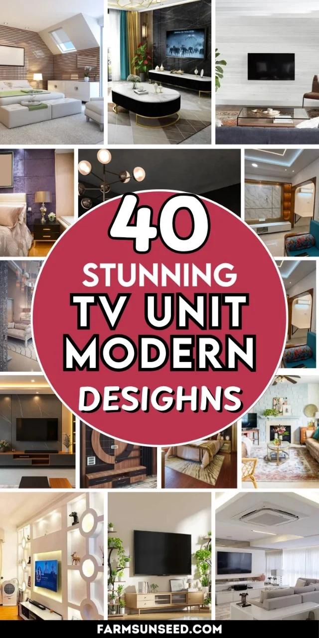 40 Most Stunning TV Unit Modern Designs for a Luxe Home Makeover