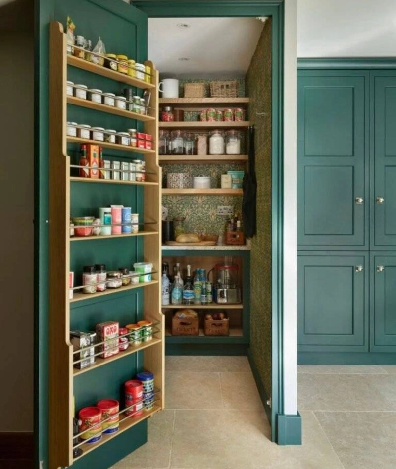 Photo inspiration: Pantries With Built In Spice Racks Reference: 39 Space Saving Small Walk In Pantry Ideas That Maximize