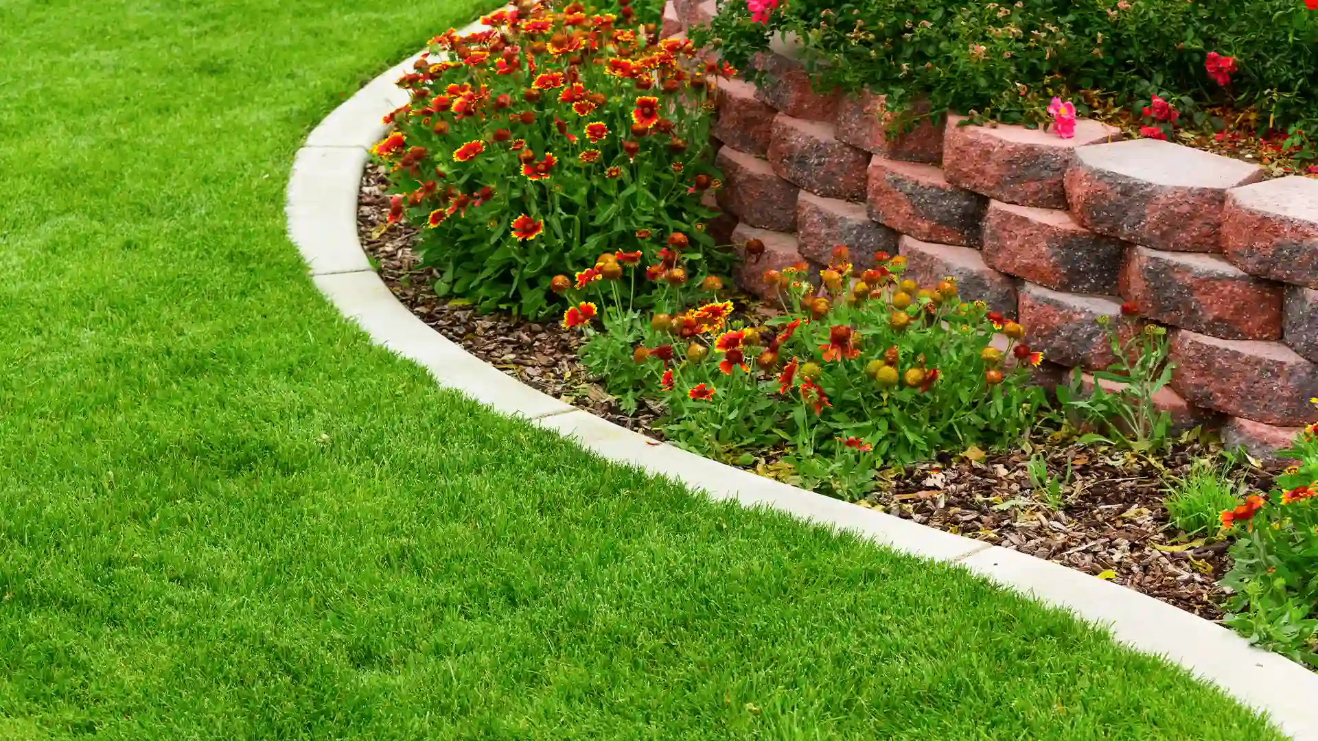 Dual-Level Curved Concrete Edge