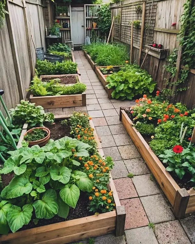 Narrow Alleyway Raised Beds