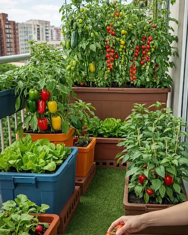 High-Yield Apartment Balcony Garden