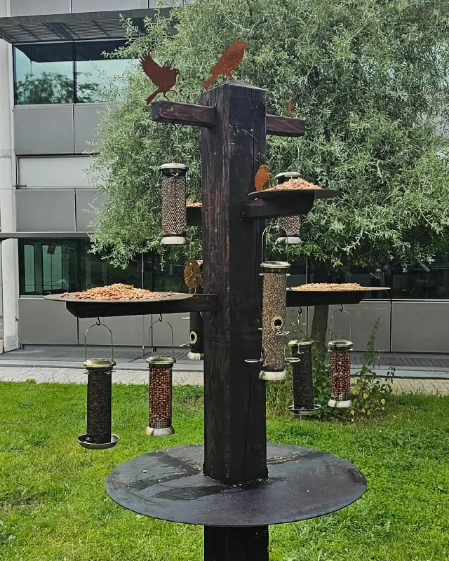 Rustic Wooden Post Station