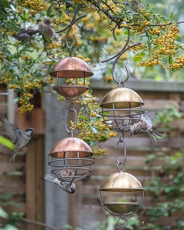 Copper Sphere Suet Feeders