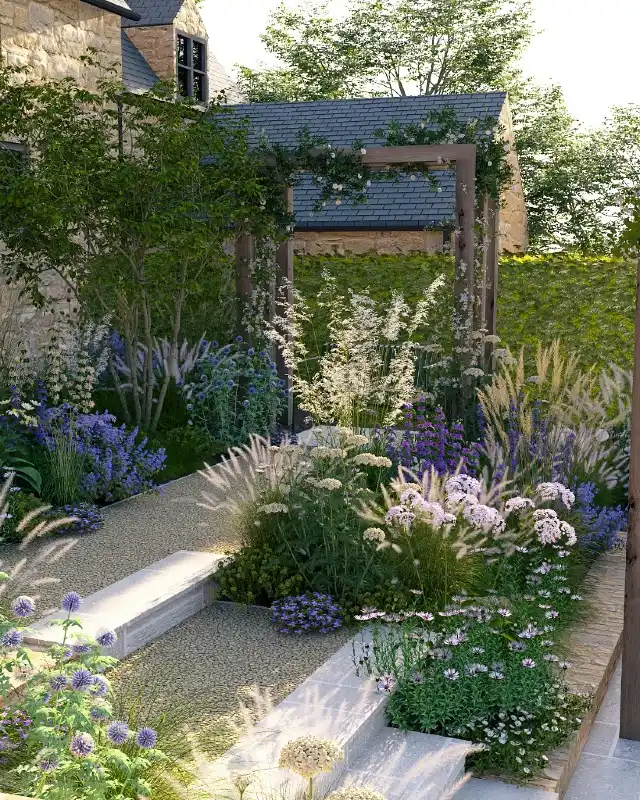 Cottage Style Stone Terraced Path