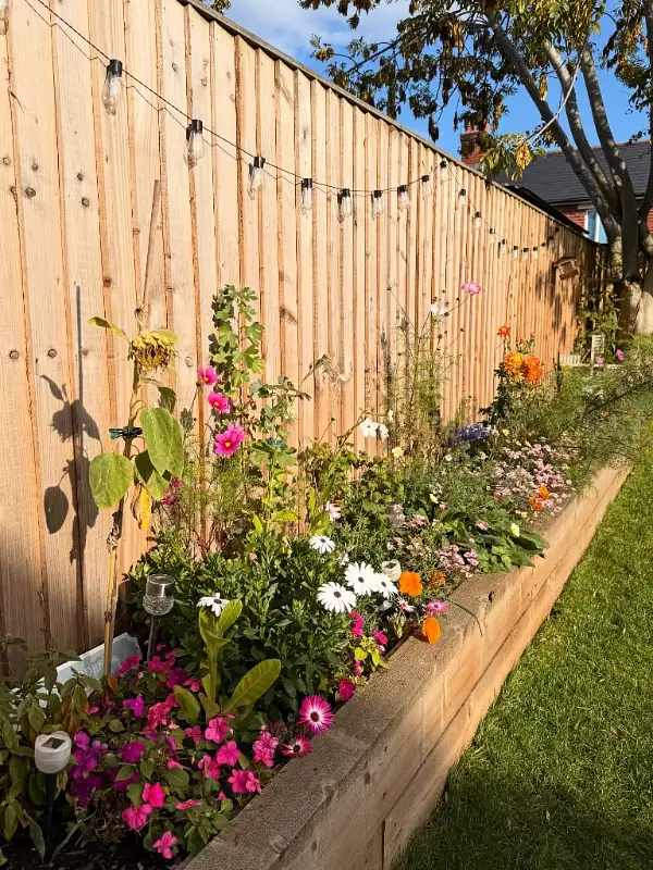 Raised Wooden Planter Fence Bed
