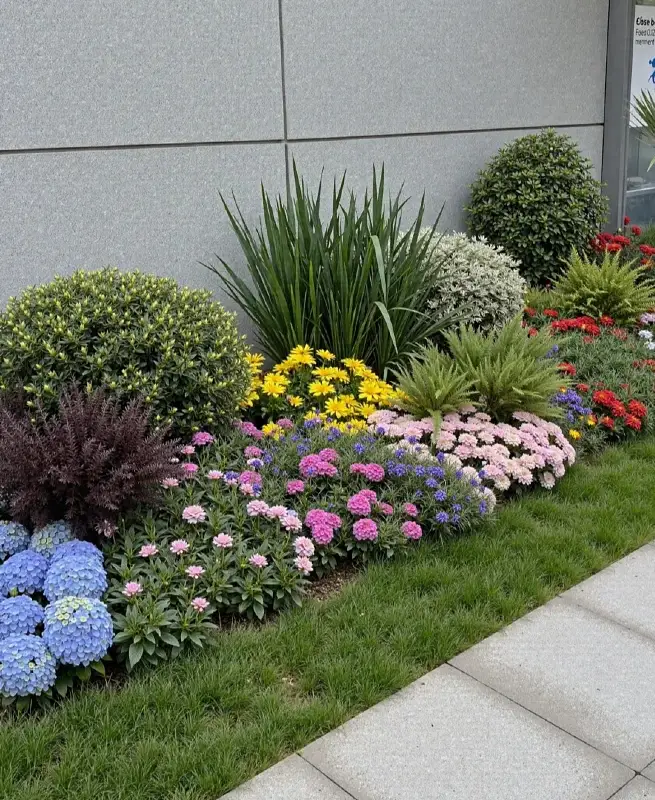 Layered Architectural Wall Flower Bed