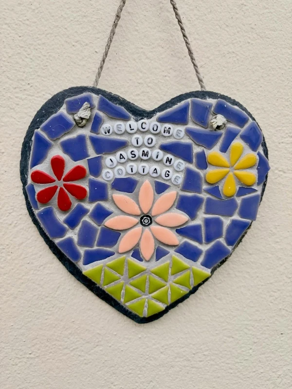 Heart Shaped Hanging Welcome Sign