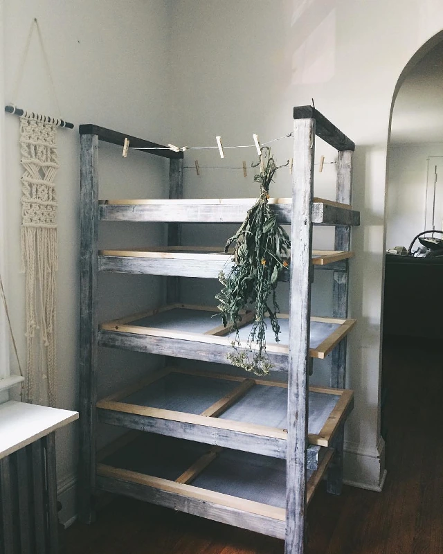 Freestanding Whitewashed Tiered Shelving