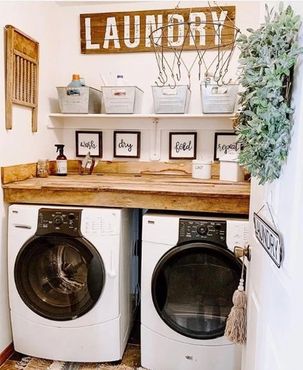 Laundry Room Wire Basket Hanger