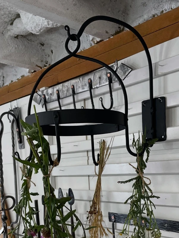 Wrought Iron Wall Mounted Ring Rack