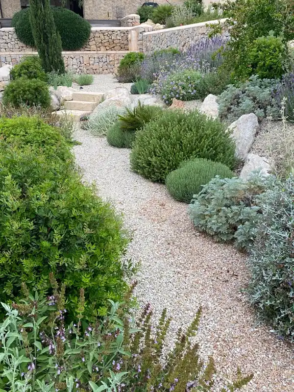 Gravel Pathways and Rock Terraces