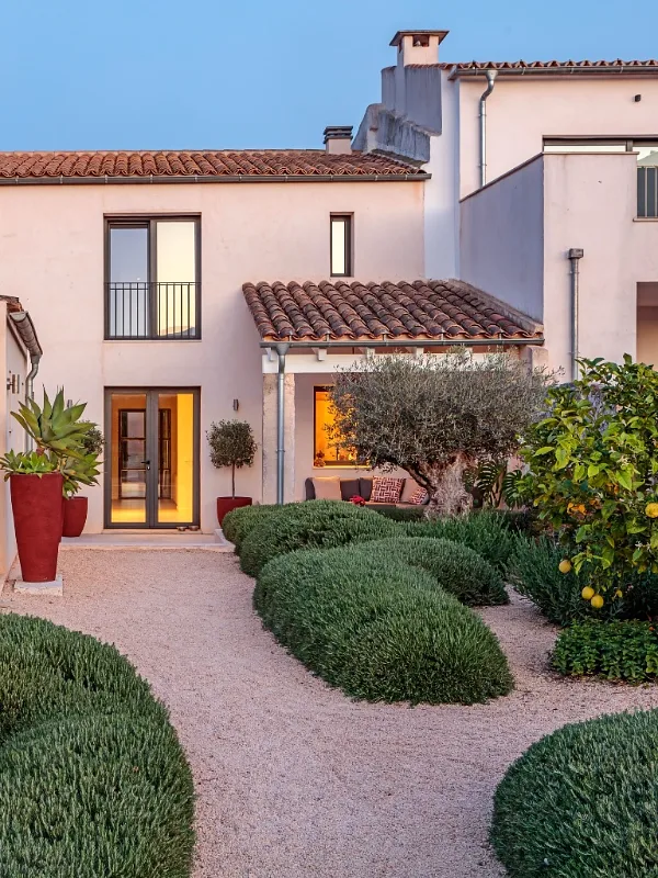 Terracotta Planters and Cloud Pruned Shrubs