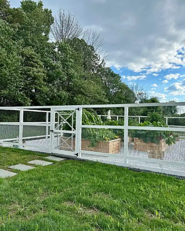 White Framed Deer Fence