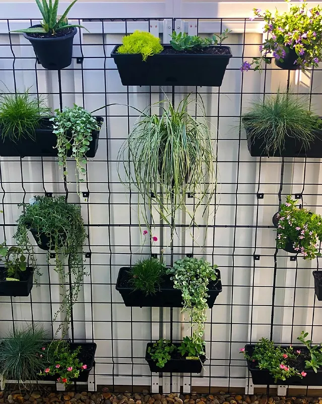 Hanging Wire Grid Planters