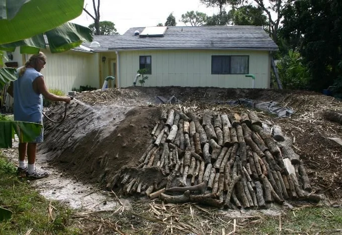 Large Scale Log Mound Installation