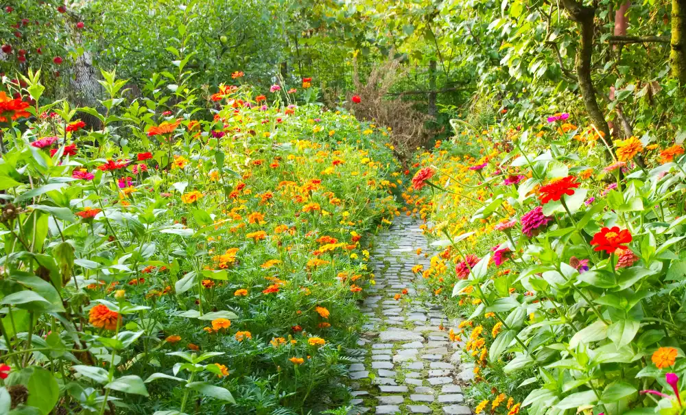 Cobblestone Flower Path