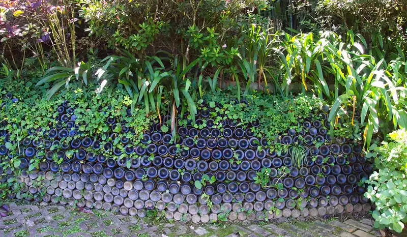 Dark Bottle Retaining Wall