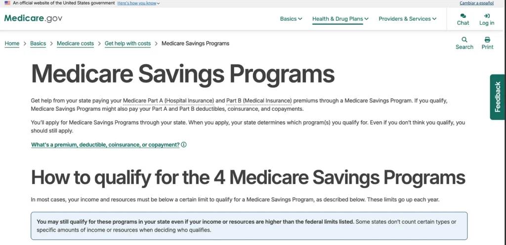 Medicare Savings Programs
