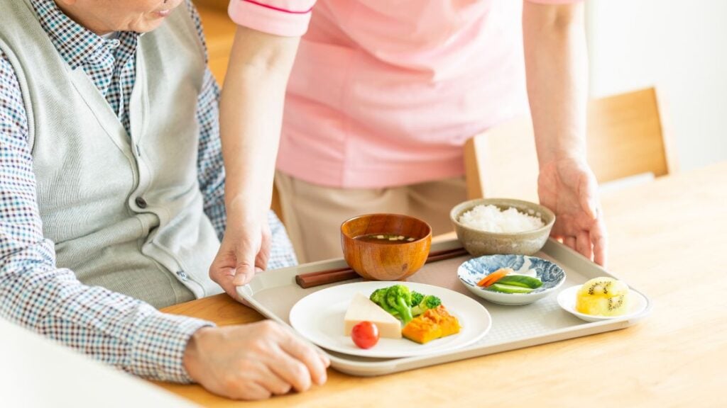 preparing a meal with family